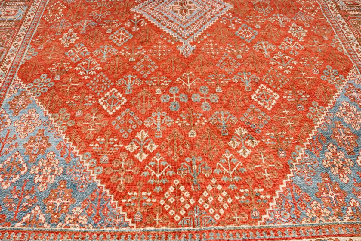 9x12 Rust and Brown Persian Rug