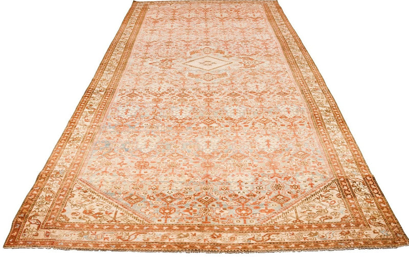 6x16 Blue and Beige Persian Tribal Runner