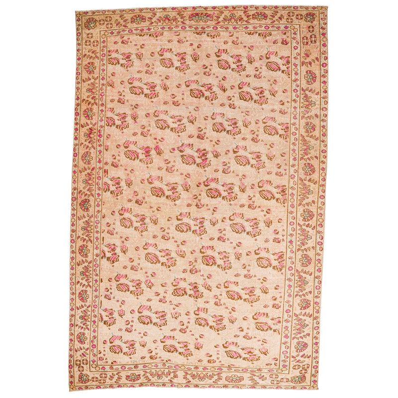 6x9 Pink and Pink Persian Rug