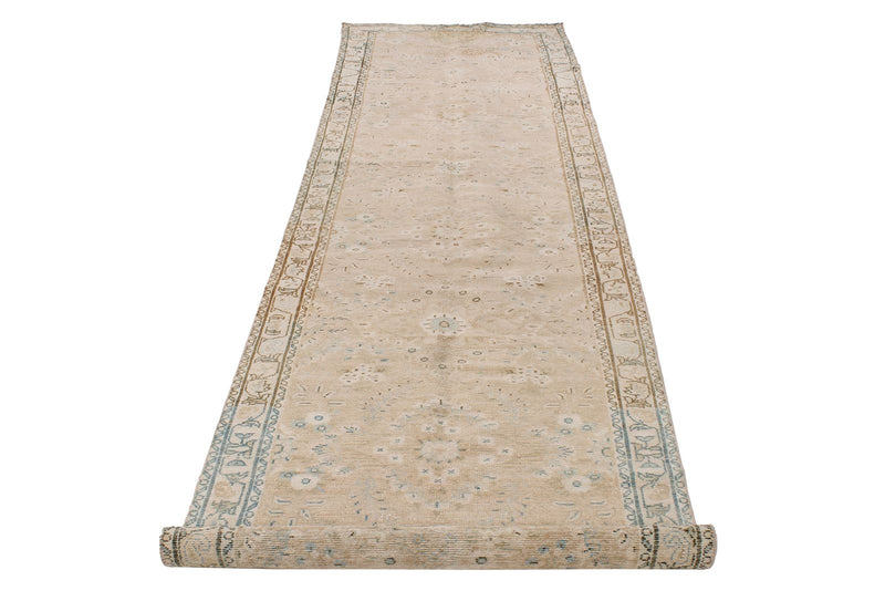 3x14 Beige and Brown Persian Traditional Runner