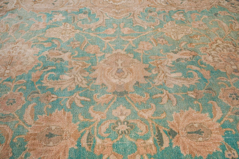 10x13 Beige and Green Persian Traditional Rug