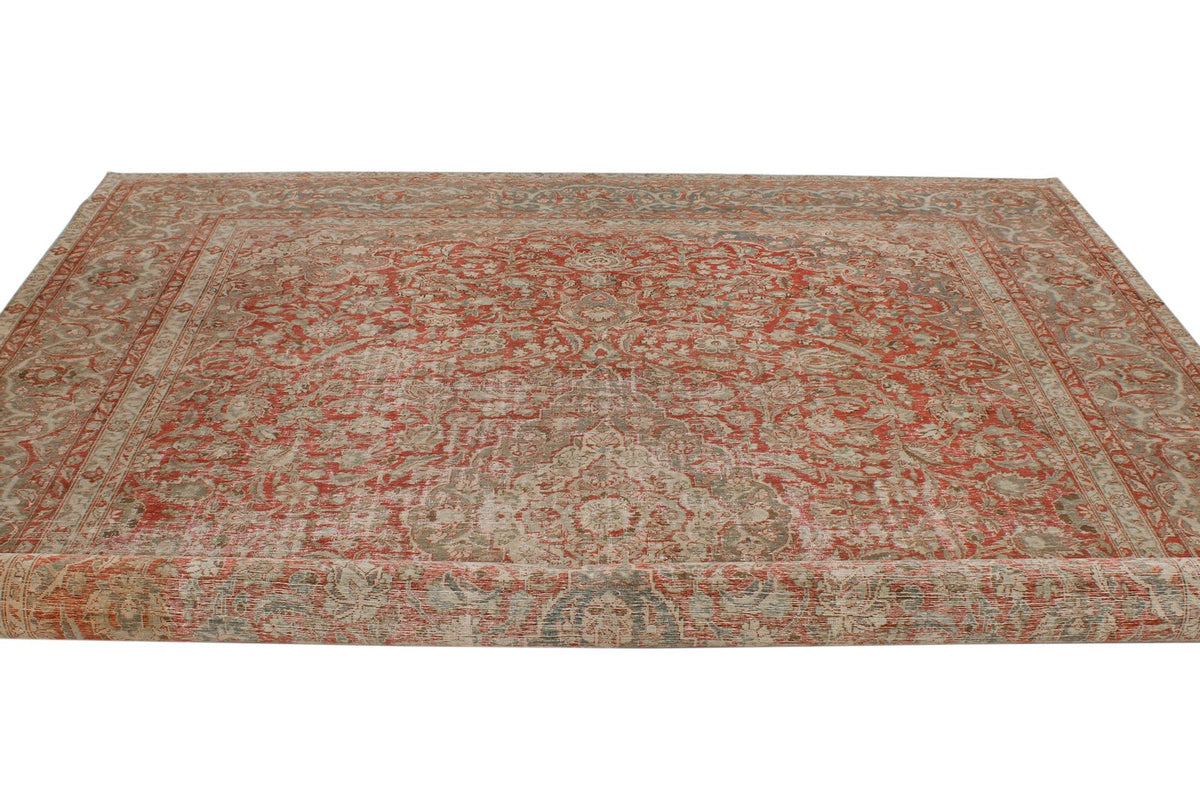 8x11 Red and Beige Persian Traditional Rug