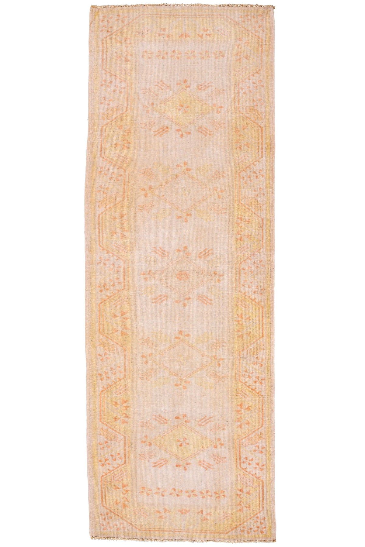 3x10 Ivory and Yellow Turkish Milas Runner