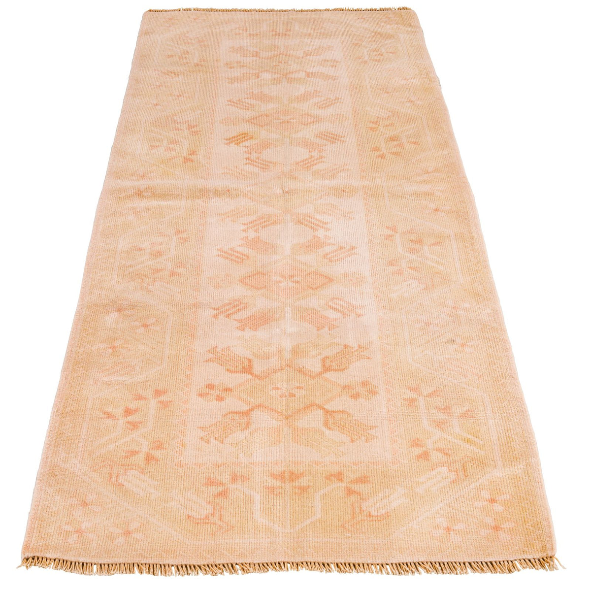 3x7 Gold and Ivory Turkish Milas Rug