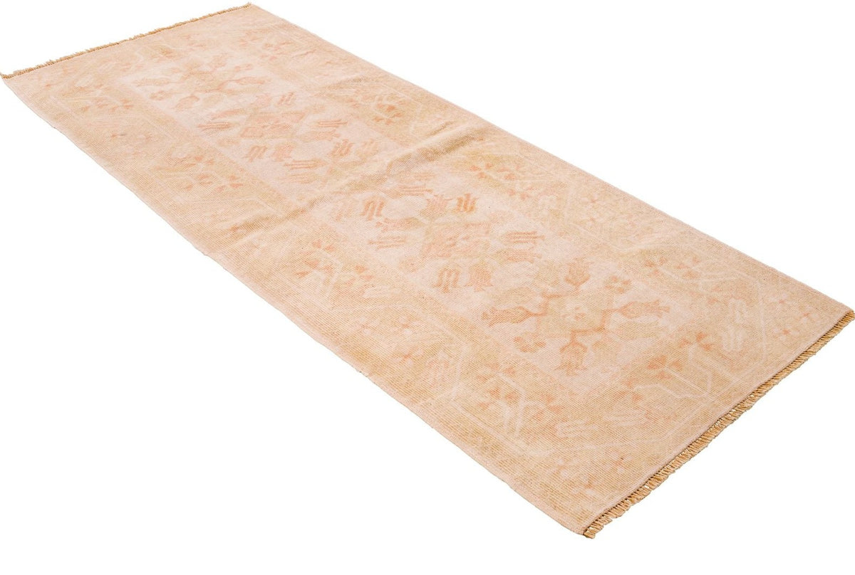 3x7 Gold and Ivory Turkish Milas Rug