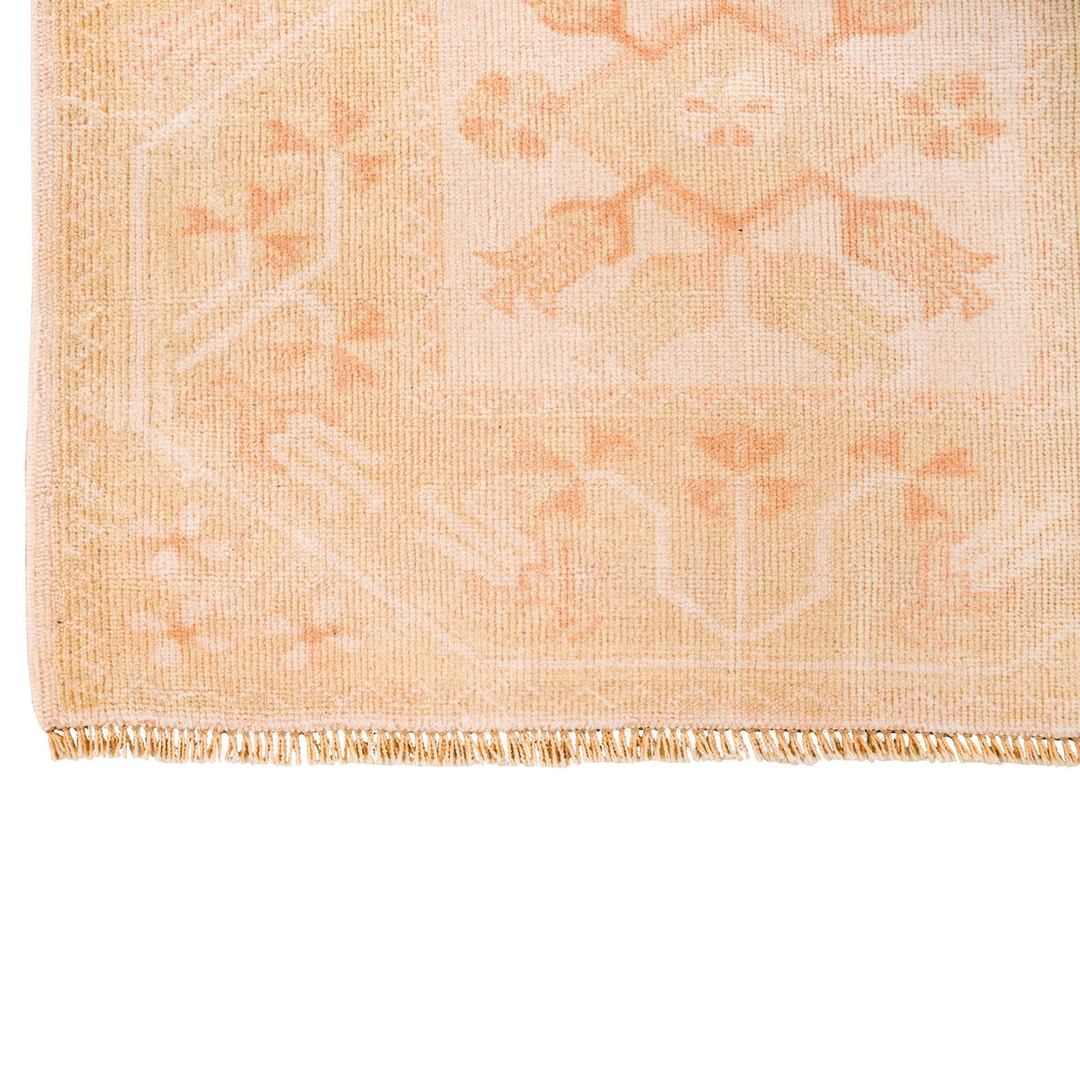 3x7 Gold and Ivory Turkish Milas Rug