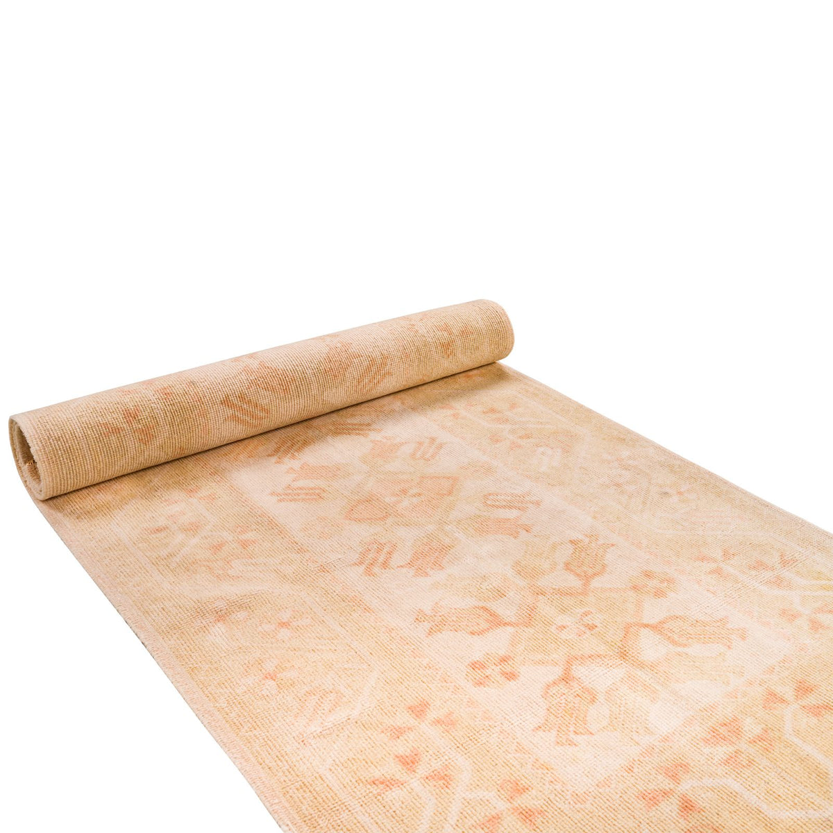 3x7 Gold and Ivory Turkish Milas Rug