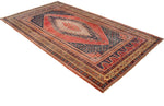 Vintage Handmade 5x9 Pink and Navy Anatolian Turkish Tribal Distressed Area Rug