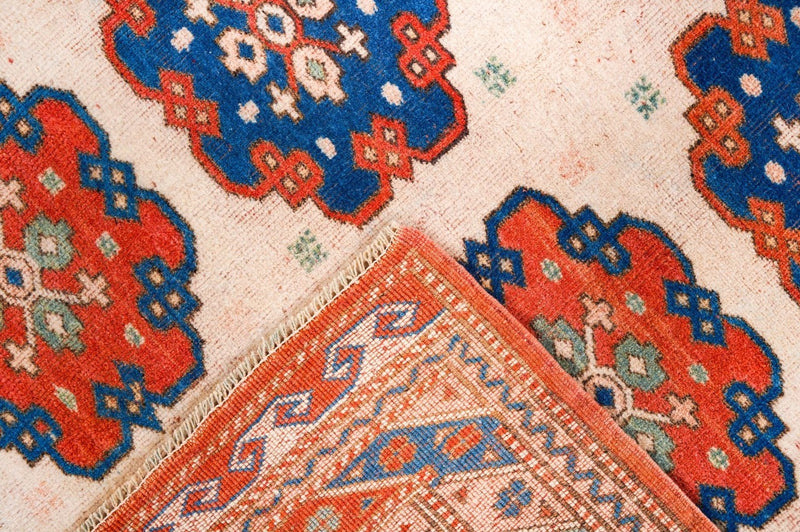 Vintage Handmade 4x6 Multicolor Anatolian Turkish Tribal Distressed Area Rug