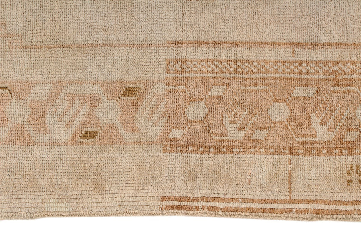 4x8 Beige and Brown Turkish Tribal Rug