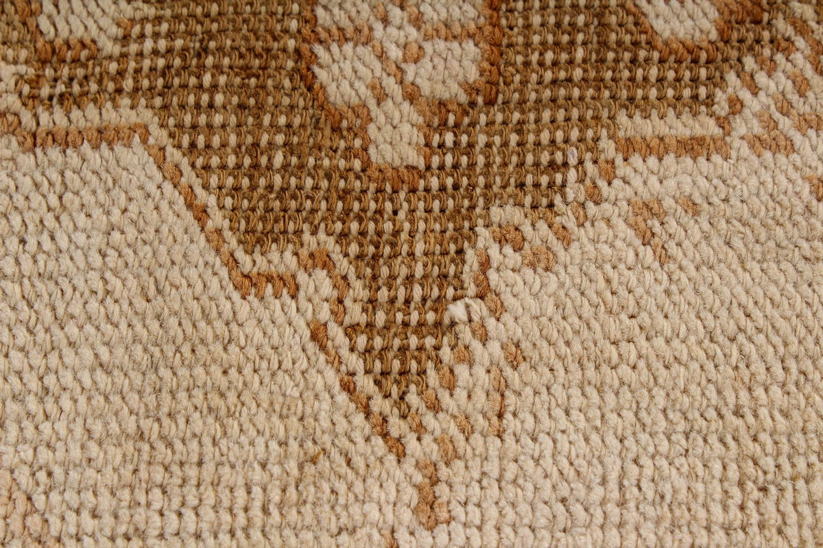 4x8 Beige and Brown Turkish Tribal Rug