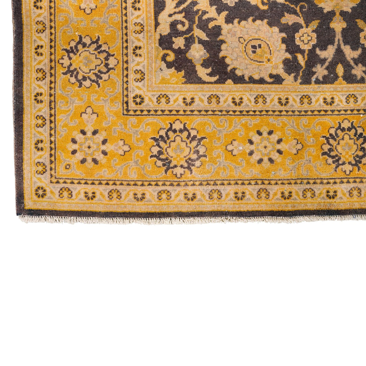 5x8 Beige and Brown Turkish Traditional Rug