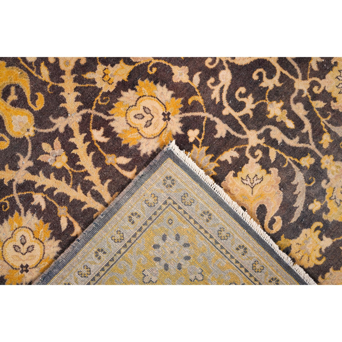 5x8 Beige and Brown Turkish Traditional Rug