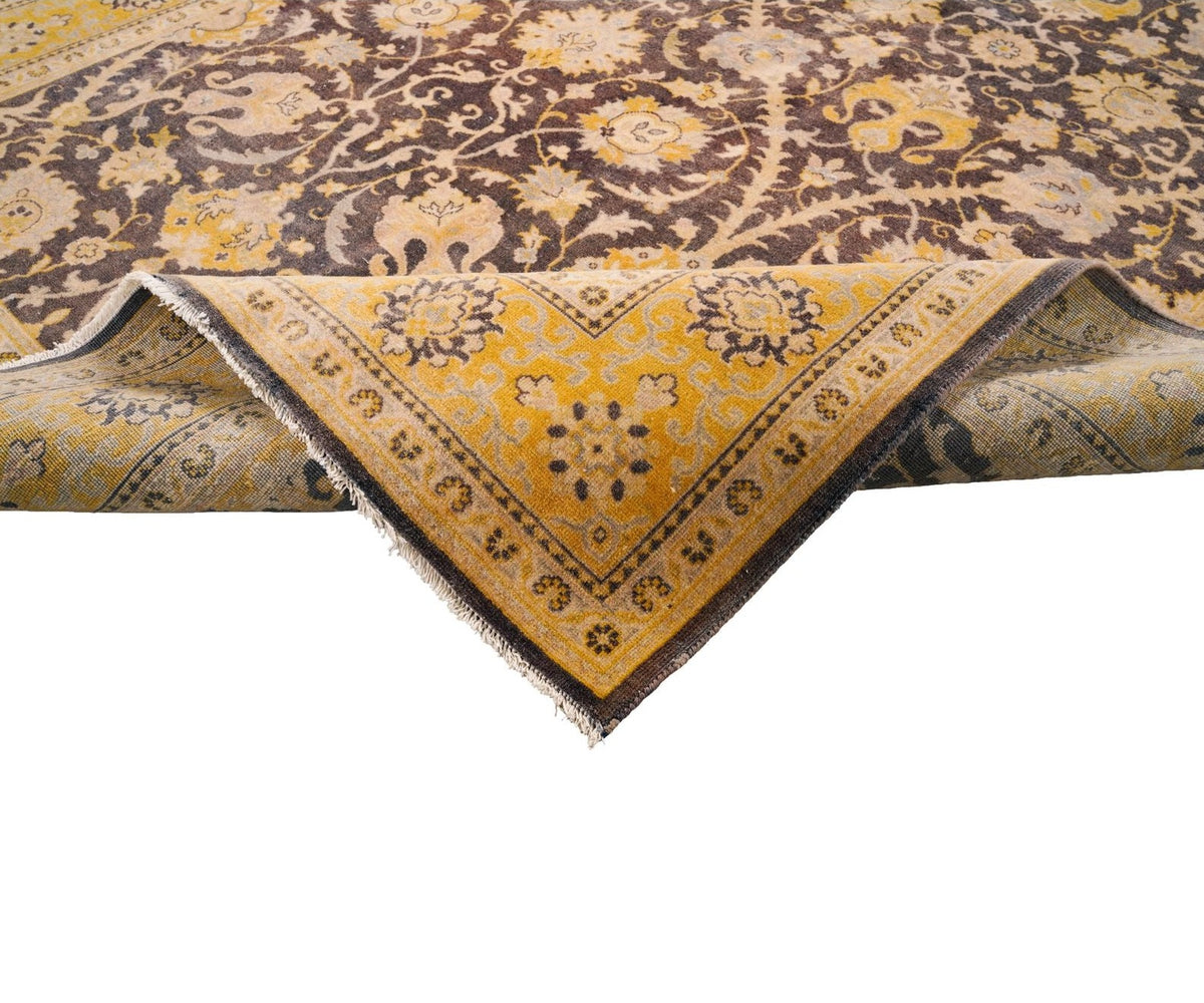 5x8 Beige and Brown Turkish Traditional Rug