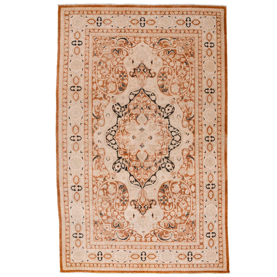 5x7 Beige Turkish Traditional Rug