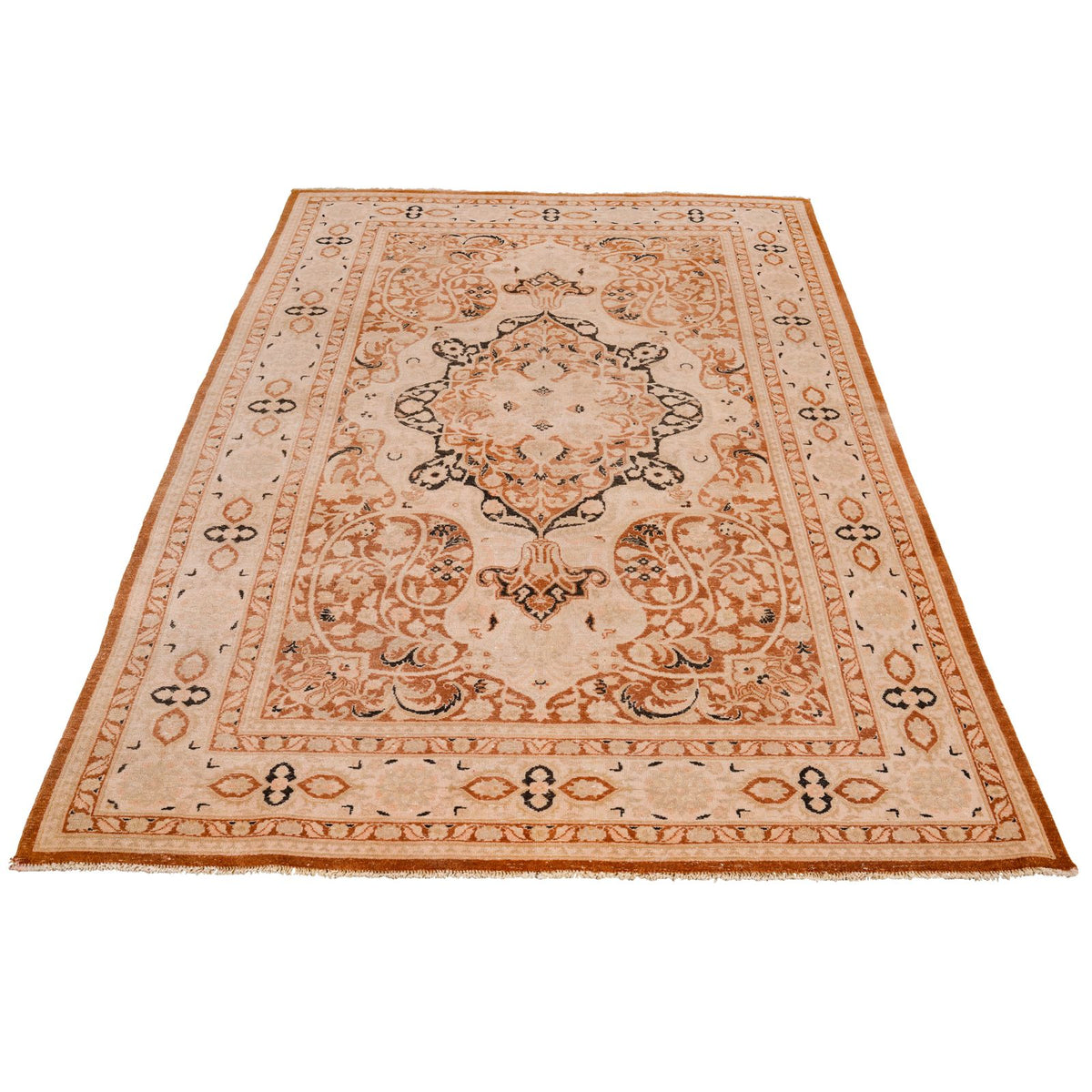 5x7 Beige Turkish Traditional Rug