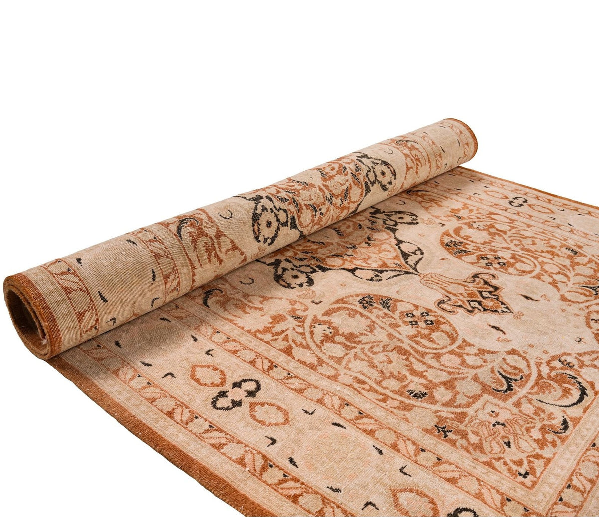 5x7 Beige Turkish Traditional Rug