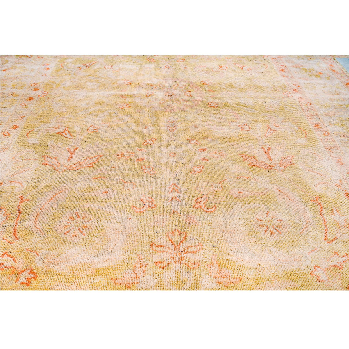 4x6 Beige Turkish Oushak Rug