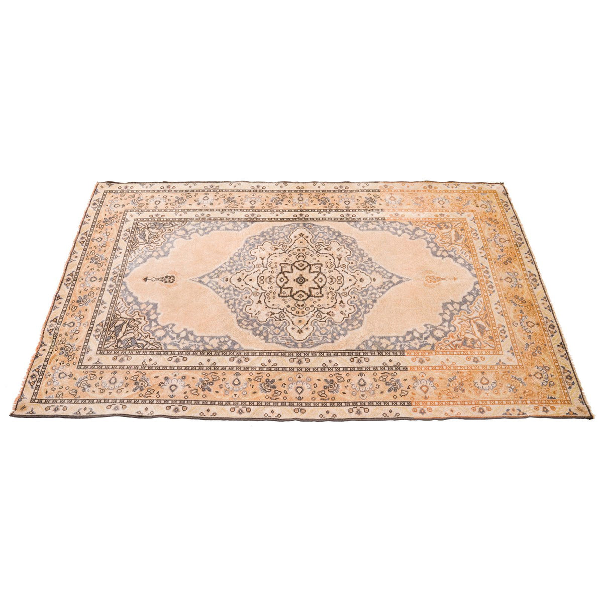 4x6 Beige and Gray Turkish Traditional Rug