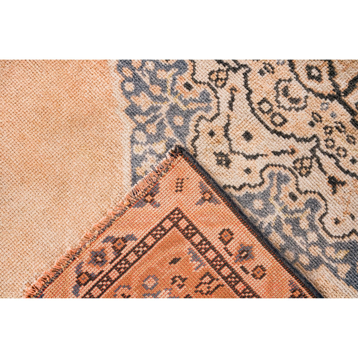 4x6 Beige and Gray Turkish Traditional Rug