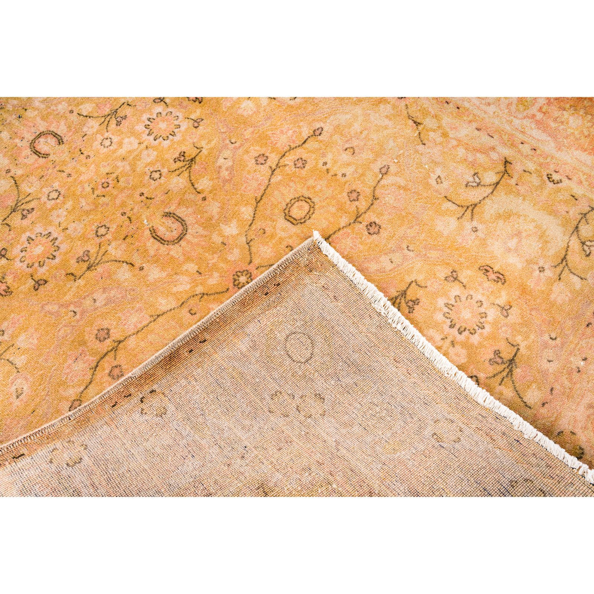 3x16 Beige and Brown Turkish Oushak Runner