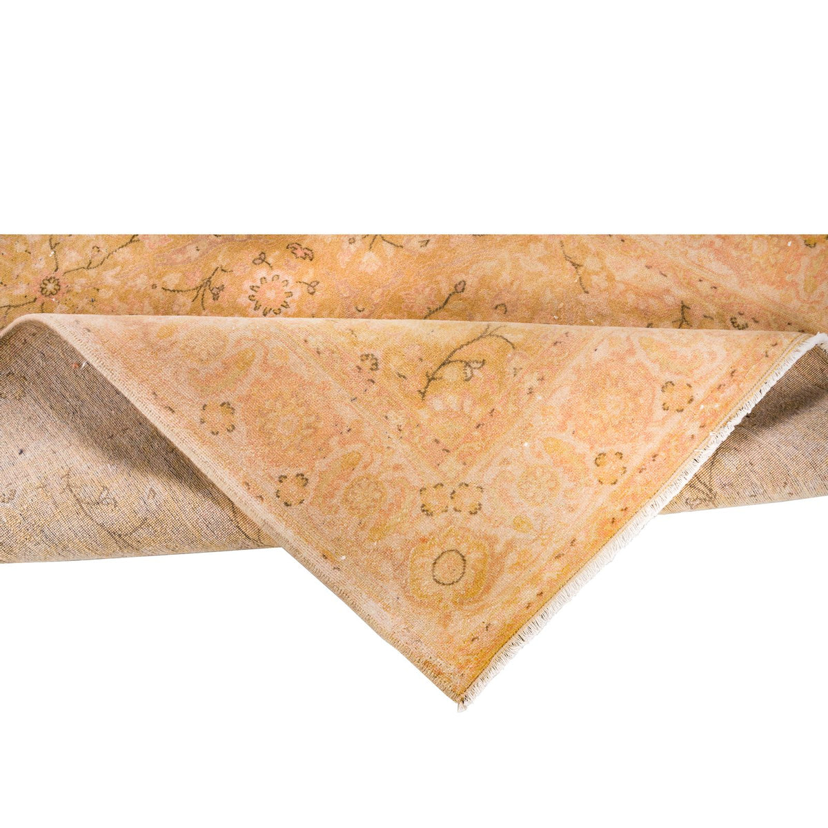 3x16 Beige and Brown Turkish Oushak Runner