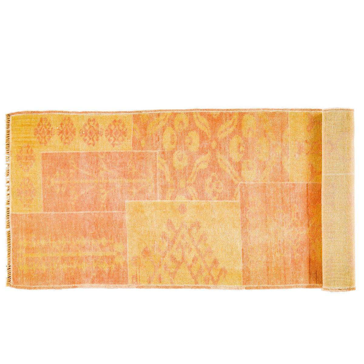 2x7 Beige and Rust Turkish Traditional Runner