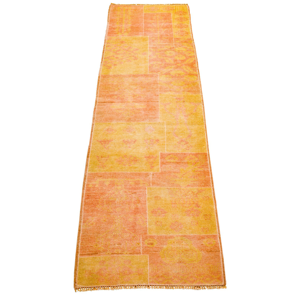 2x7 Beige and Rust Turkish Traditional Runner