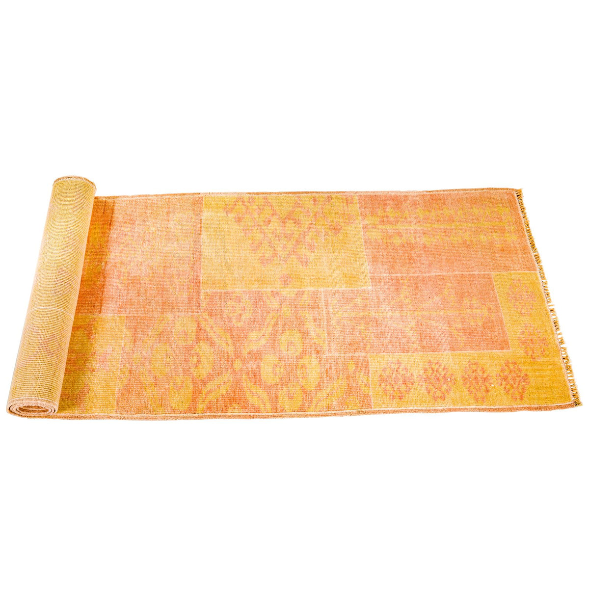 2x7 Beige and Rust Turkish Traditional Runner