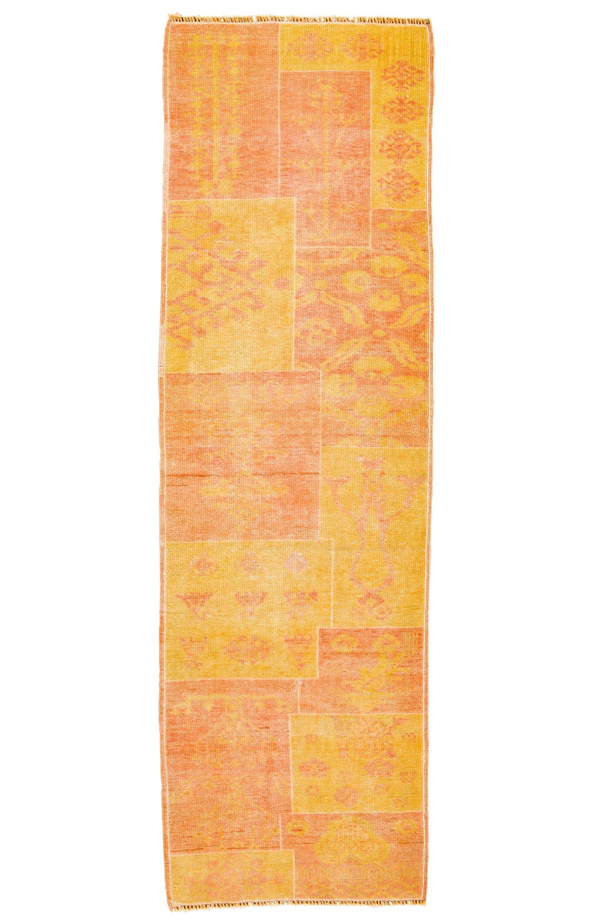 2x7 Beige and Rust Turkish Traditional Runner