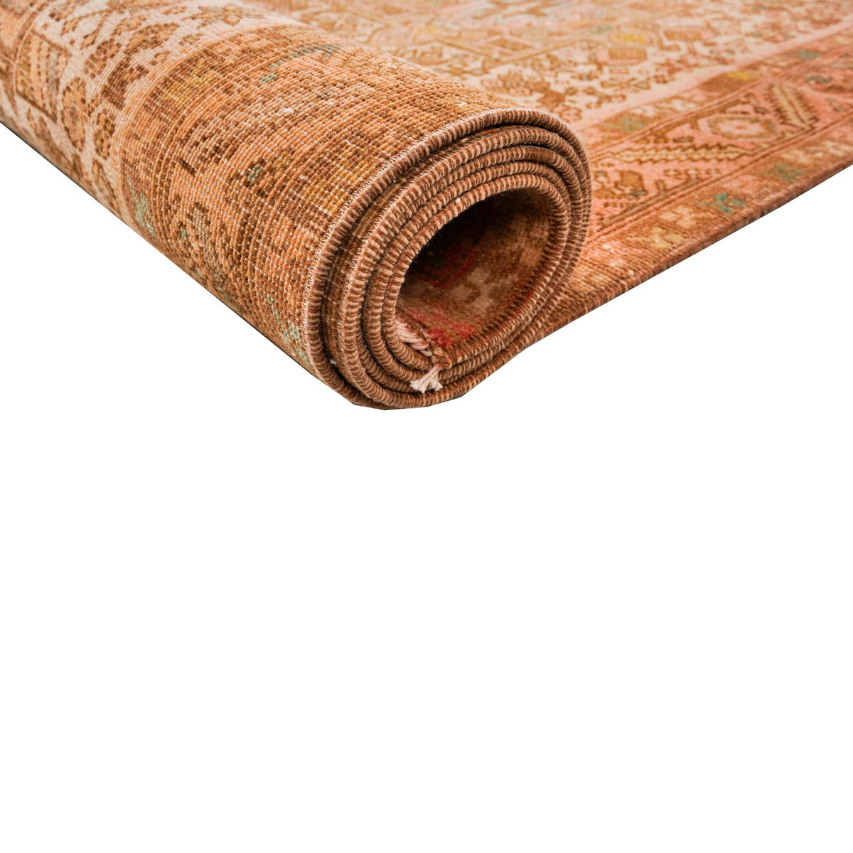 Vintage Handmade 3x14 Brown and Beige Anatolian Caucasian Traditional Distressed Area Runner