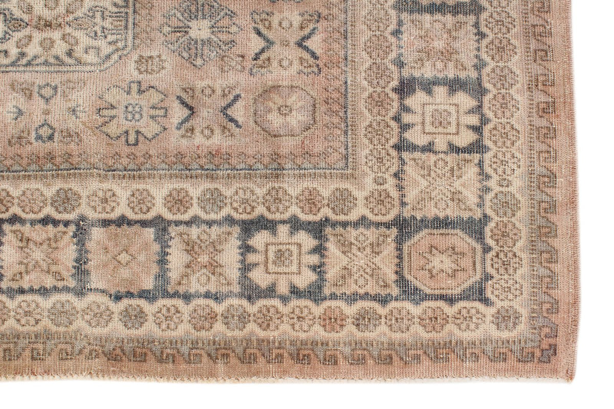 7x10 Brown and Beige Kazak Tribal Rug