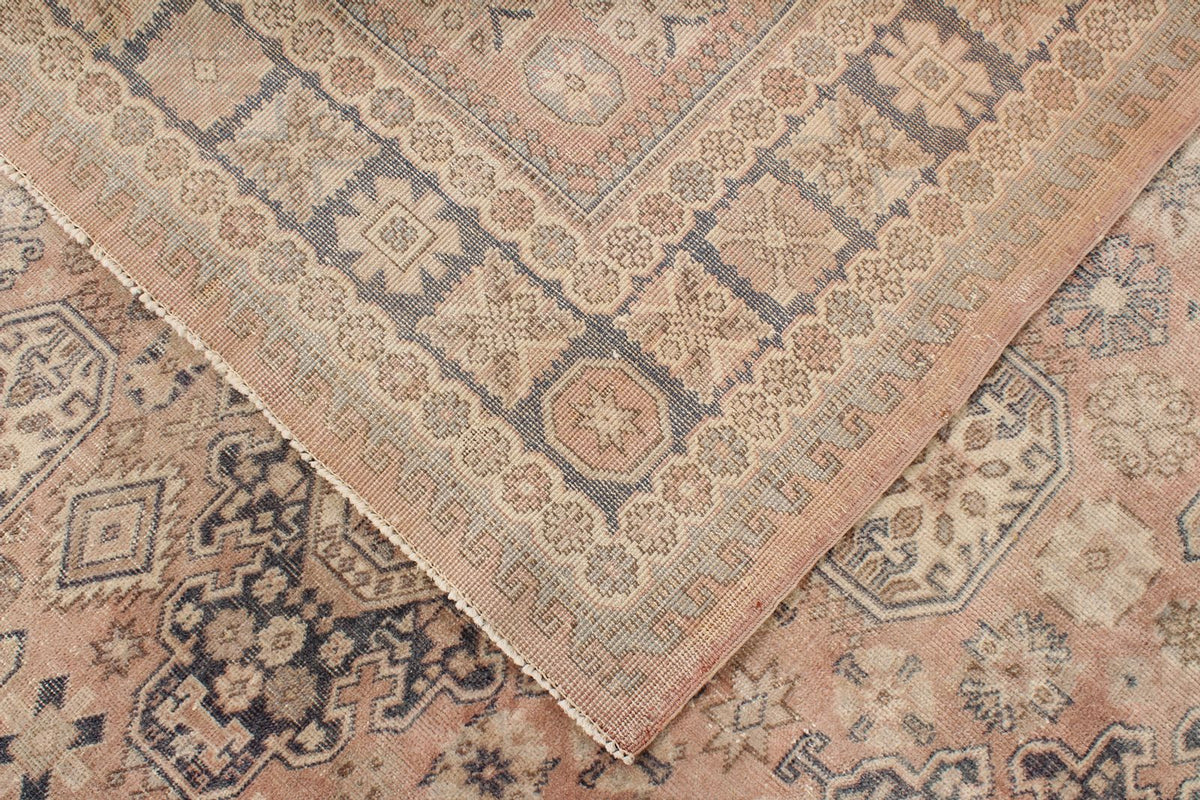 7x10 Brown and Beige Kazak Tribal Rug