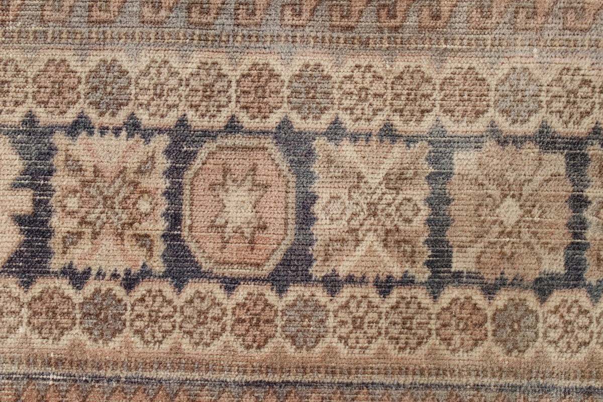 7x10 Brown and Beige Kazak Tribal Rug