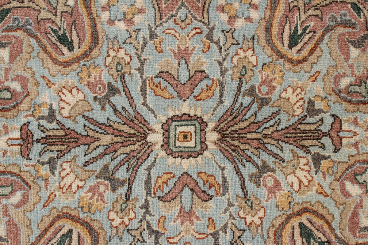 8x12 Gray and Beige Turkish Tribal Rug