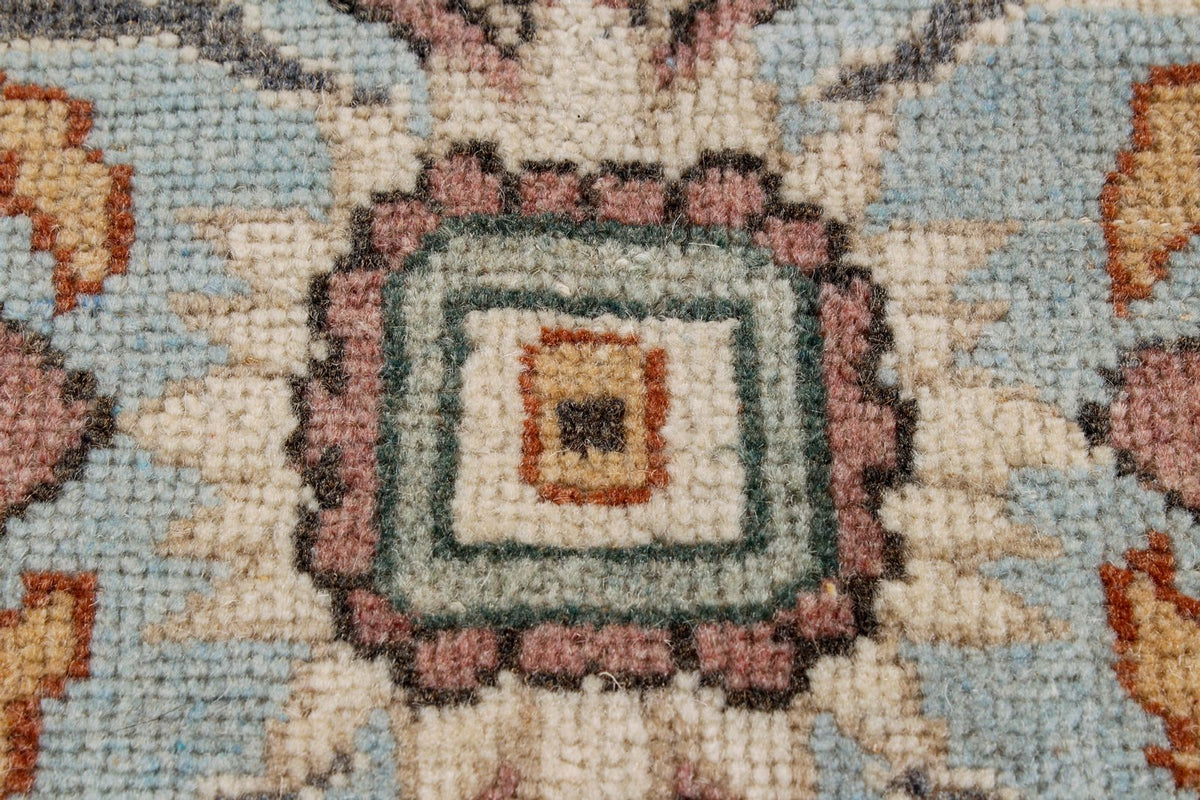8x12 Gray and Beige Turkish Tribal Rug