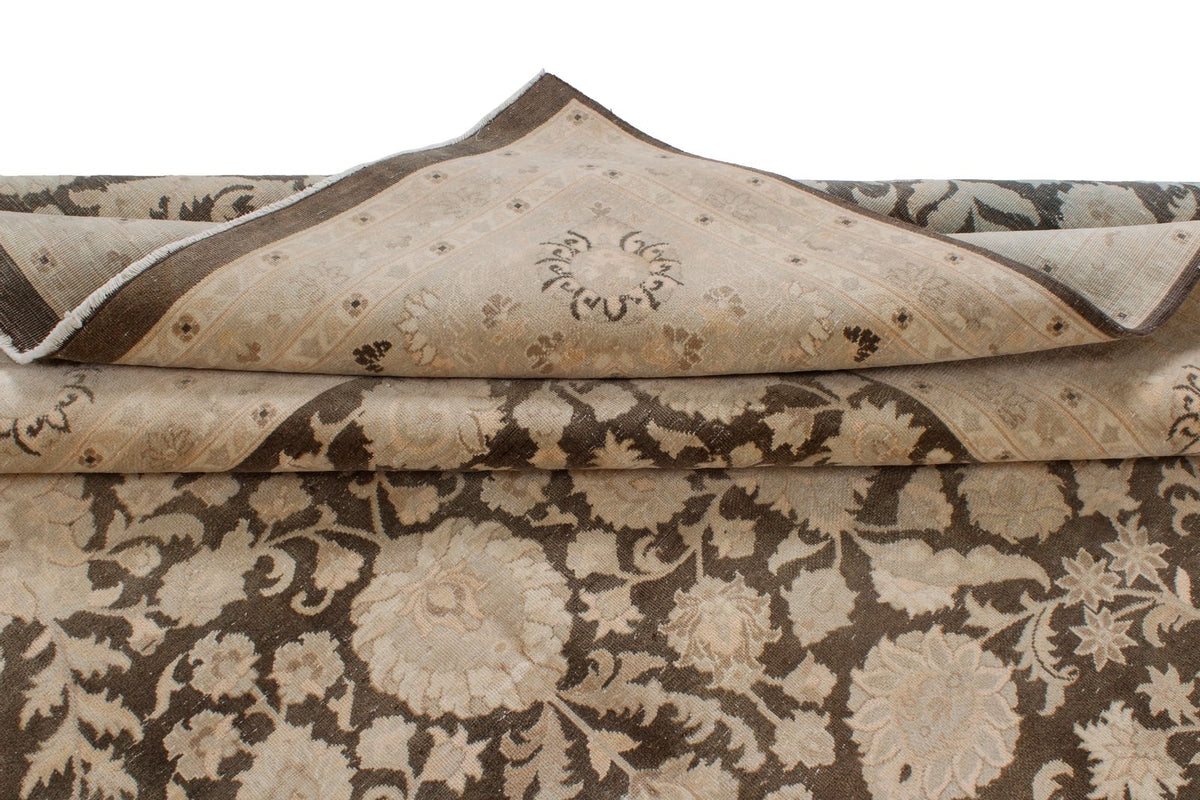 10x14 Beige and Brown Persian Traditional Rug