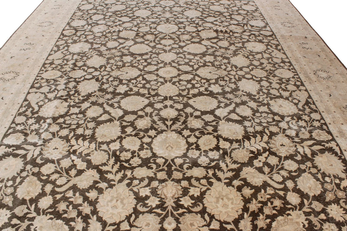 10x14 Beige and Brown Persian Traditional Rug