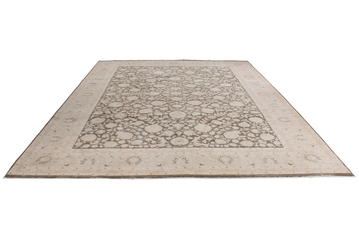 10x14 Beige and Brown Persian Traditional Rug