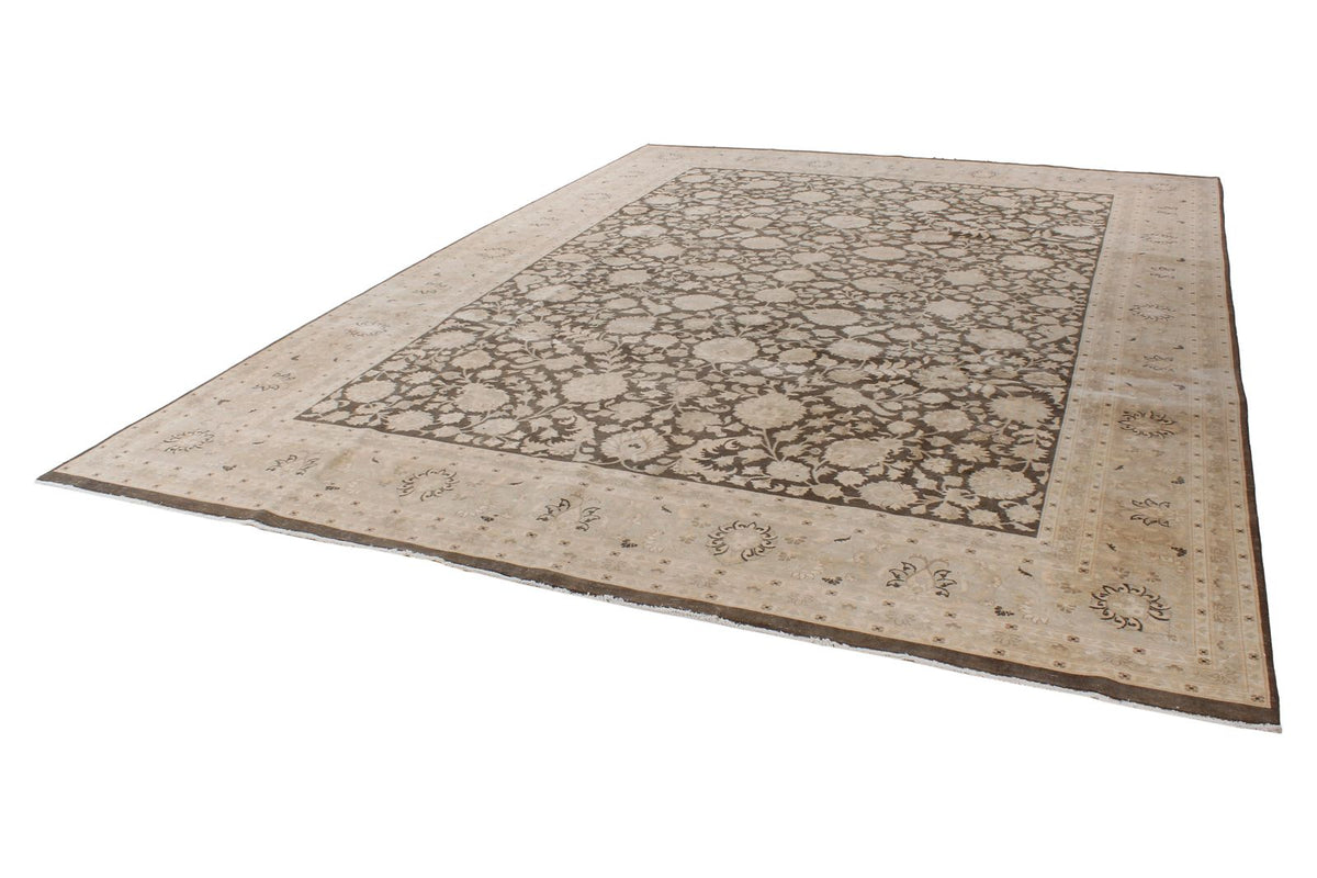 10x14 Beige and Brown Persian Traditional Rug