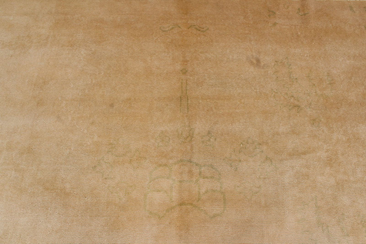 15x20 Ivory and Beige Turkish Oushak Rug