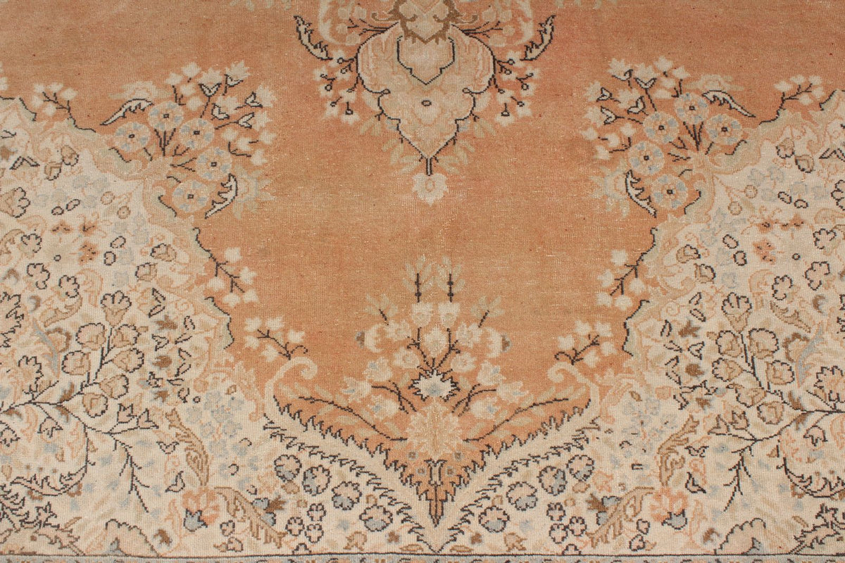 9x12 Rust and Beige Turkish Tribal Rug