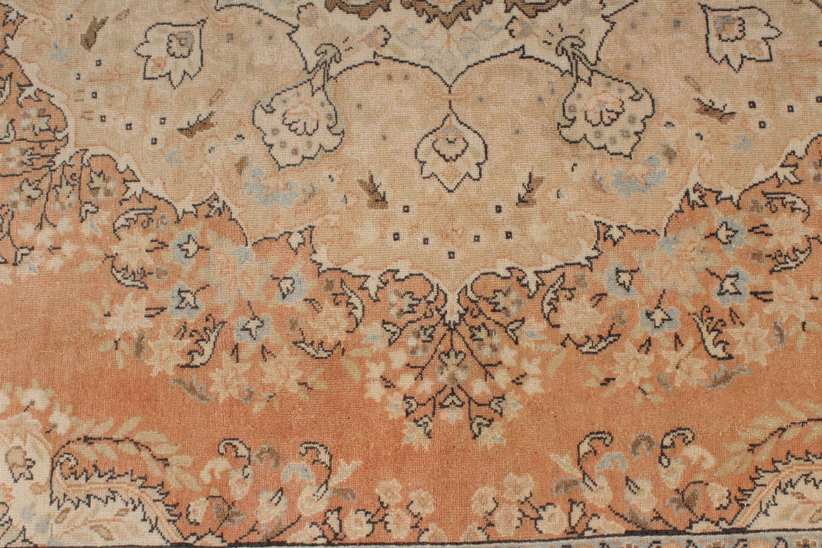 9x12 Rust and Beige Turkish Tribal Rug