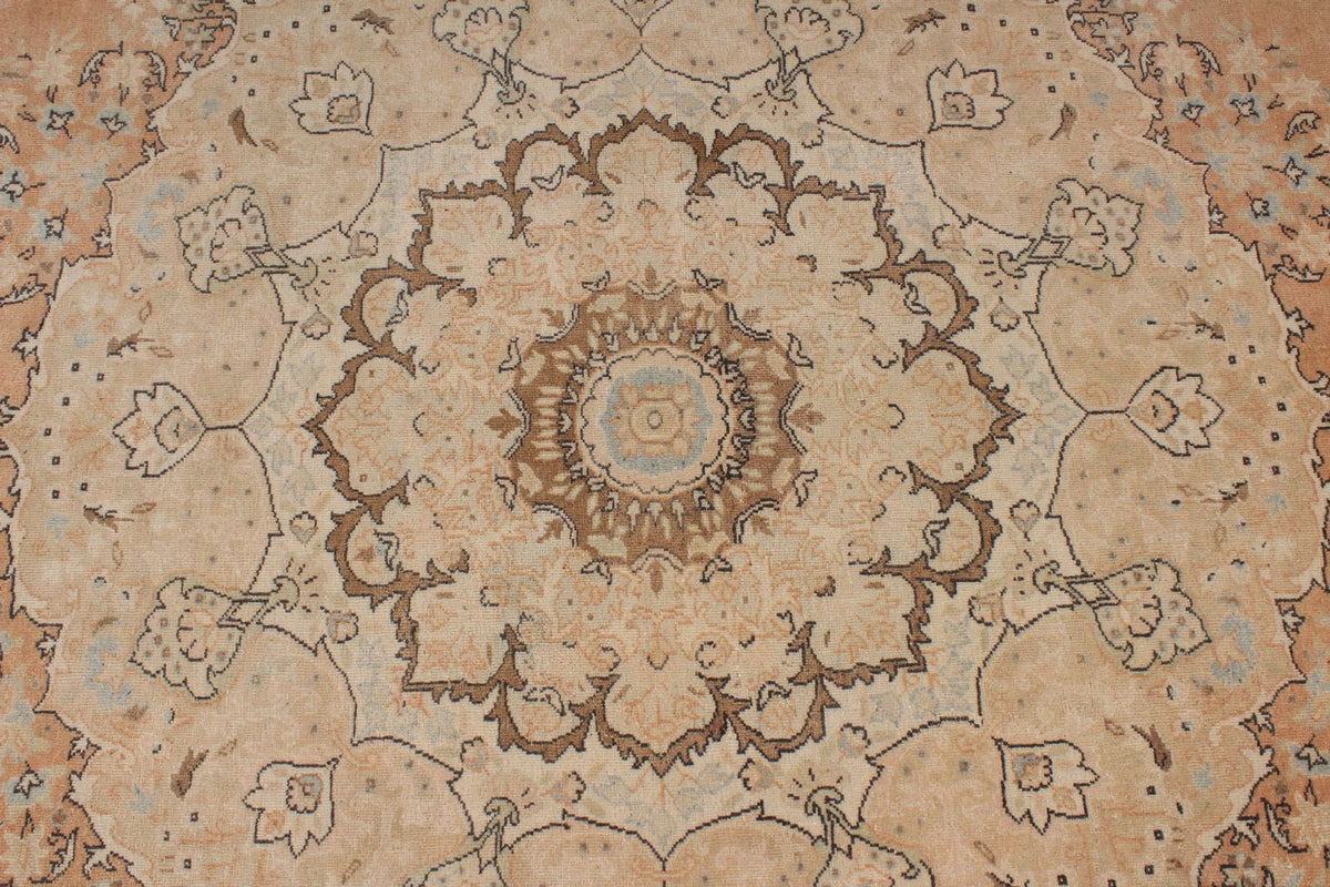 9x12 Rust and Beige Turkish Tribal Rug
