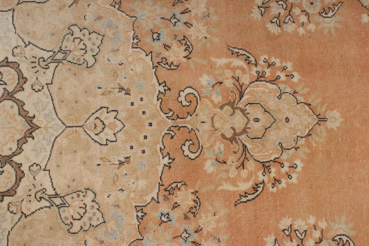 9x12 Rust and Beige Turkish Tribal Rug