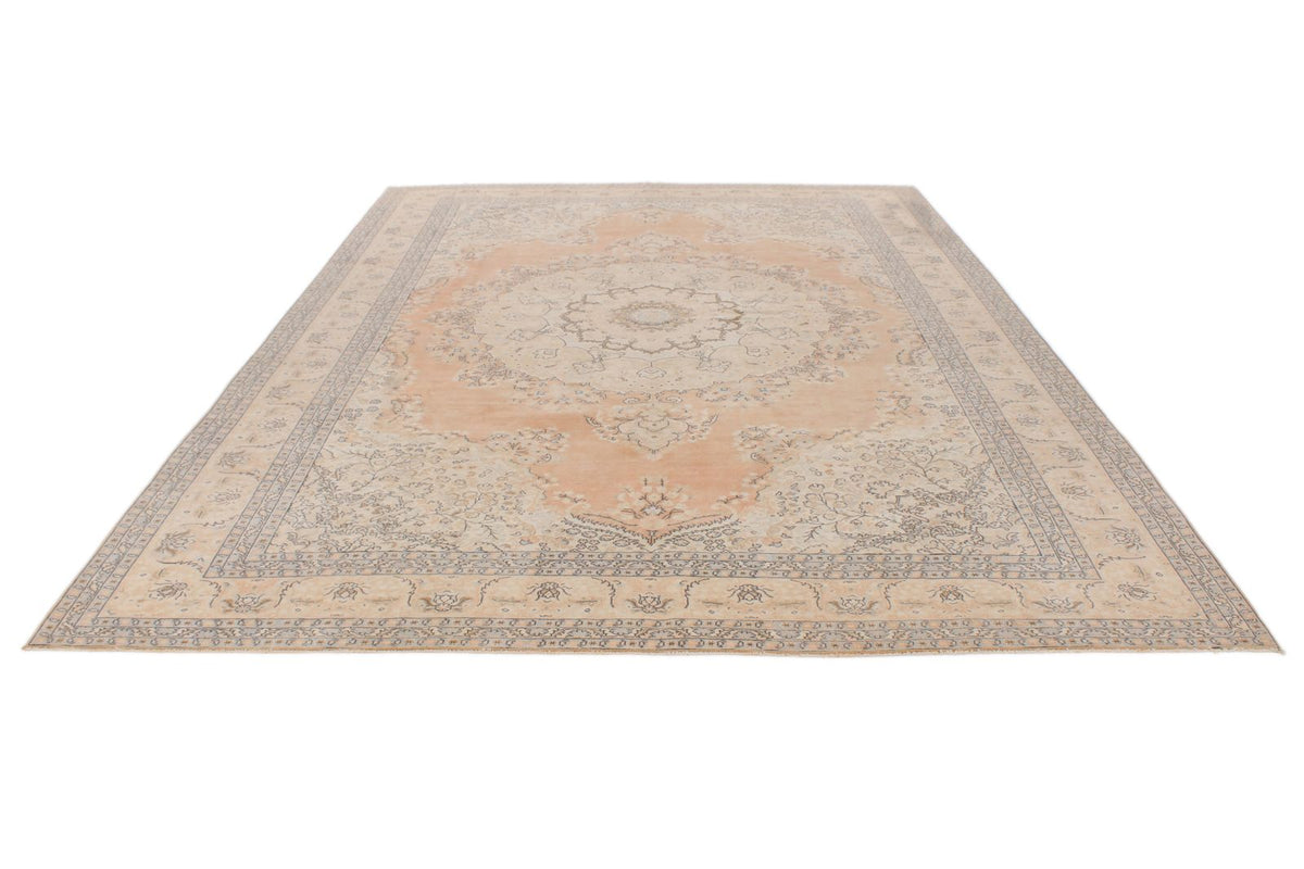 9x12 Rust and Beige Turkish Tribal Rug