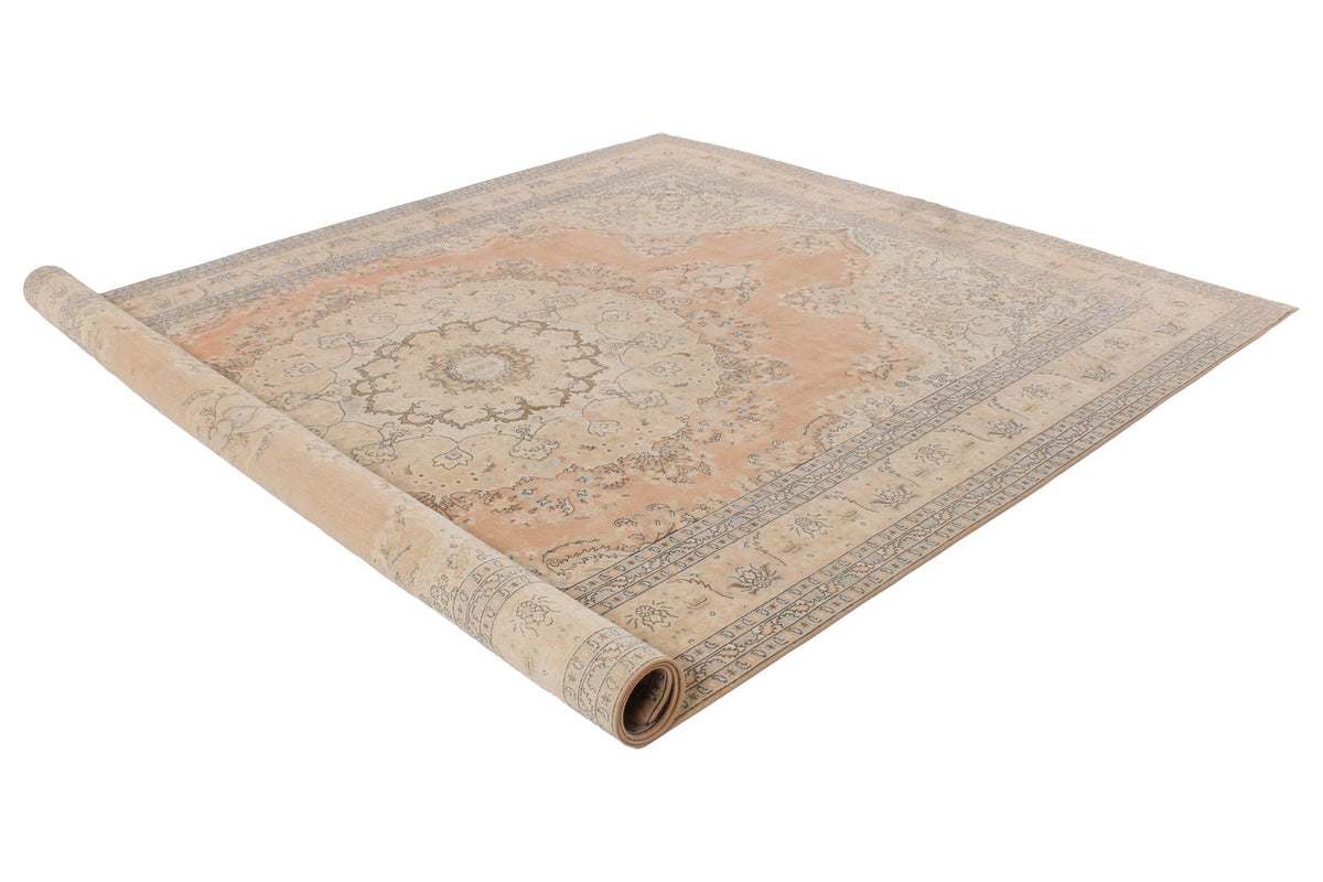9x12 Rust and Beige Turkish Tribal Rug