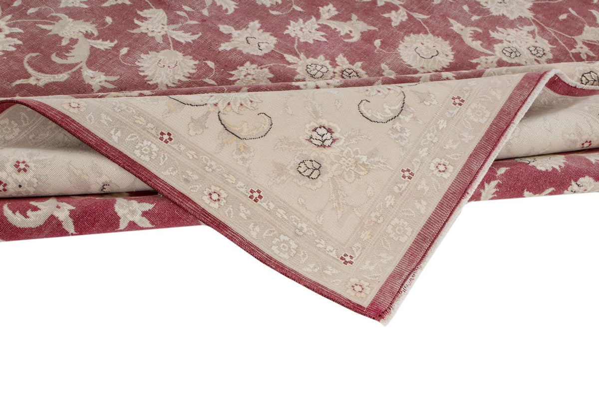 9x12 Burgundy and Beige Turkish Traditional Rug