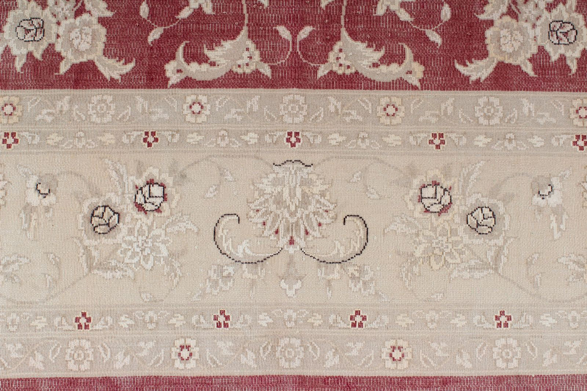 9x12 Burgundy and Beige Turkish Traditional Rug