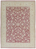 9x12 Burgundy and Beige Turkish Traditional Rug